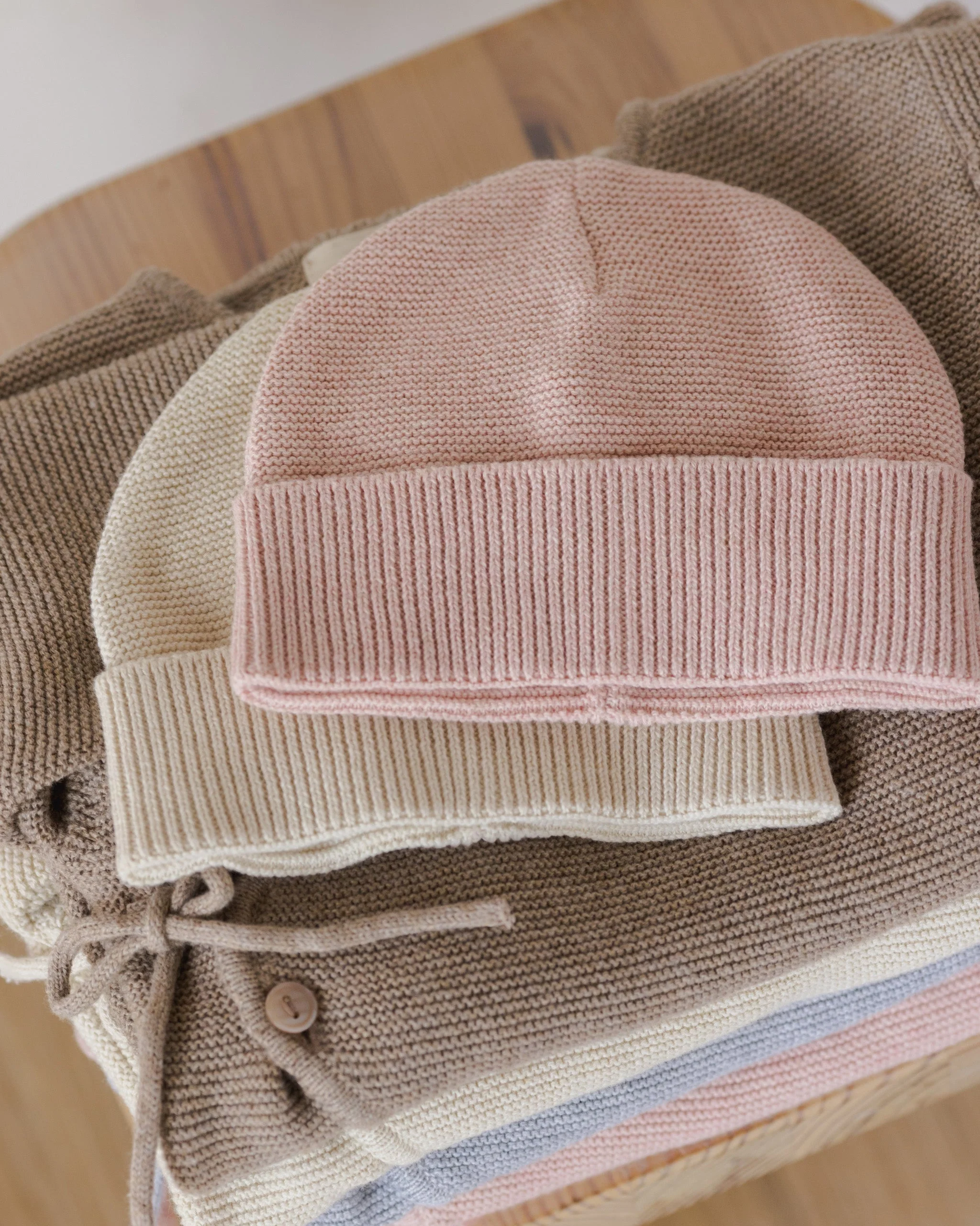 Baby Beanie || Heathered Natural - Image 7