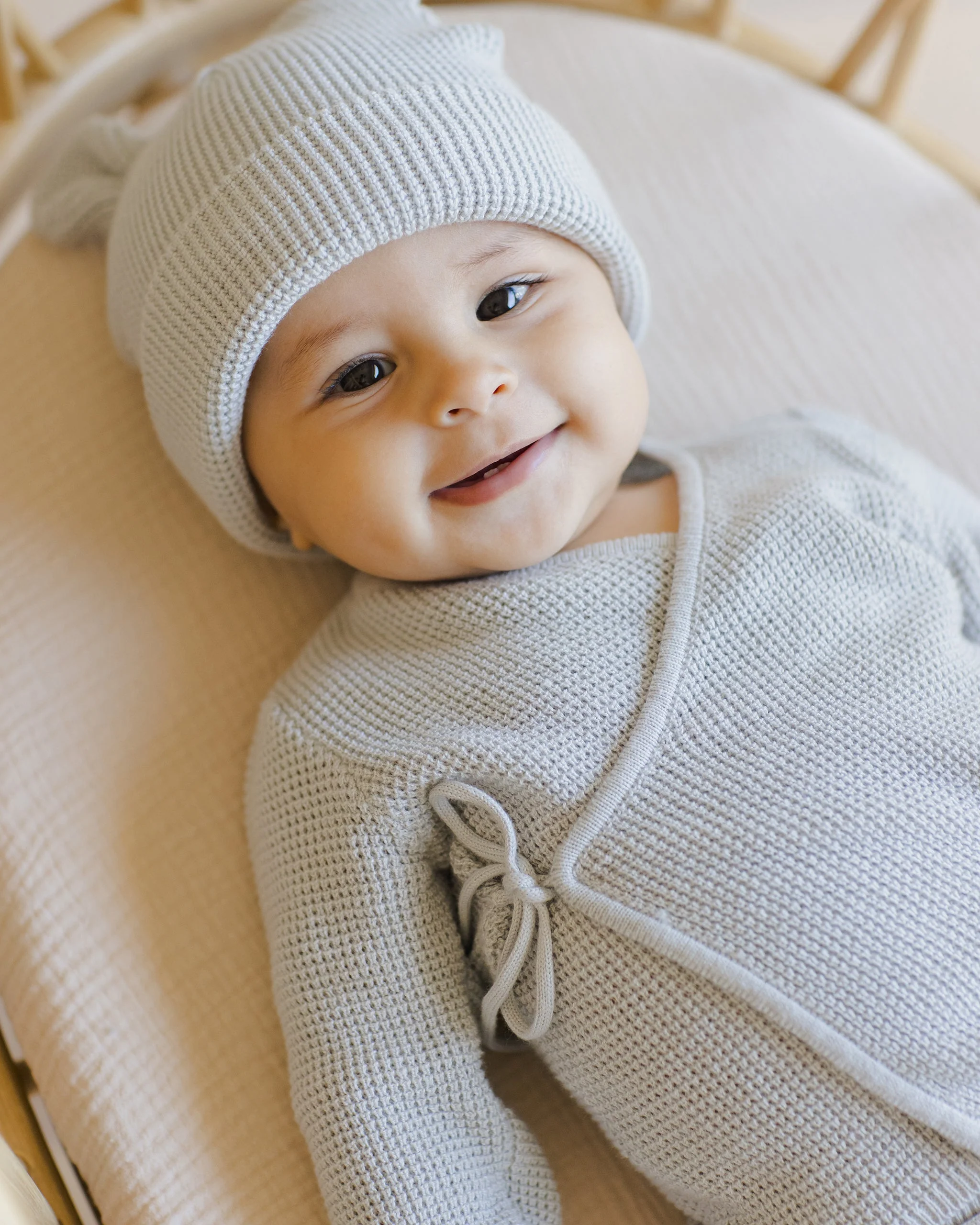 Baby Bear Beanie || Ice Blue - Image 3