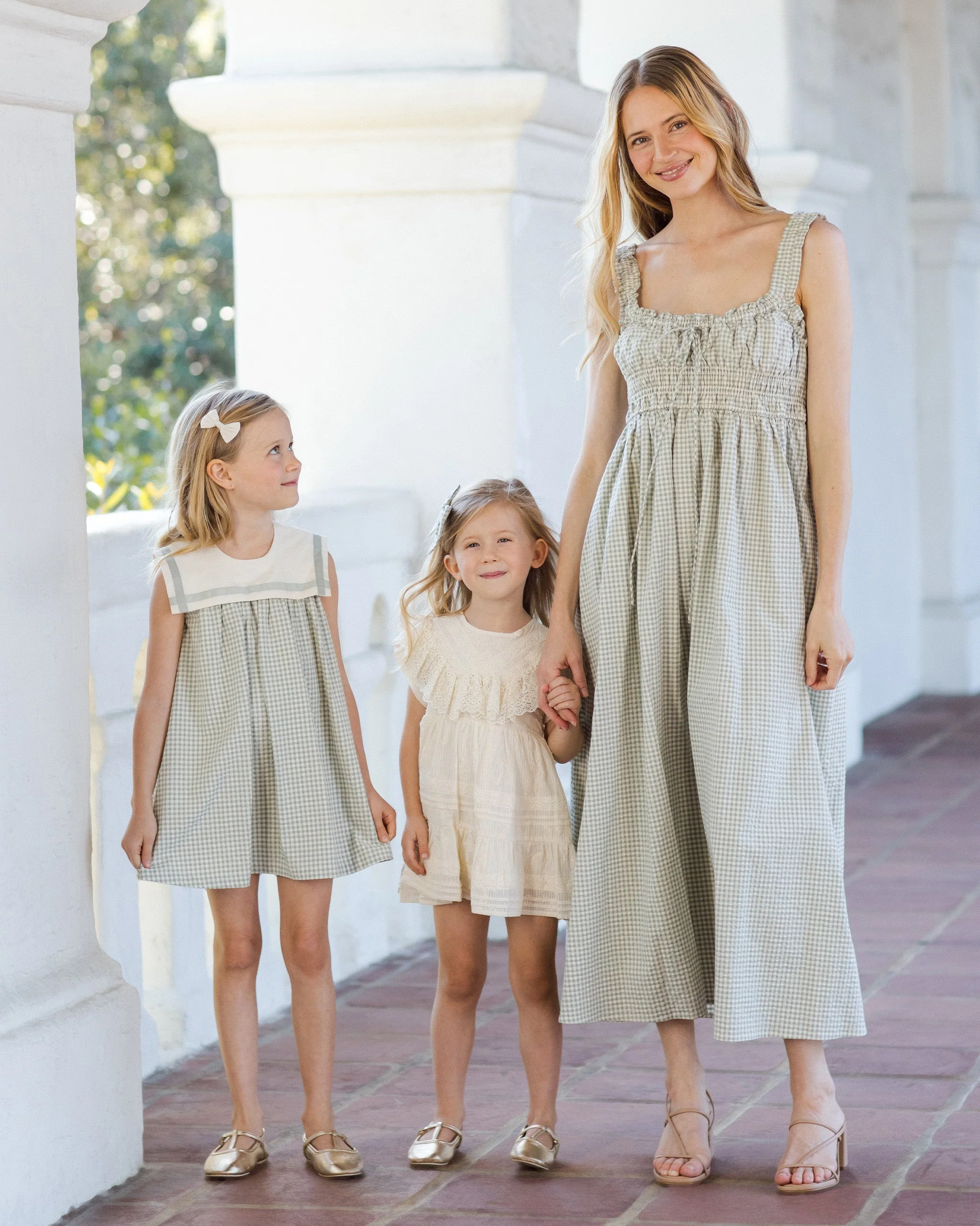 Daisy Dress Eucalyptus Check - Image 6