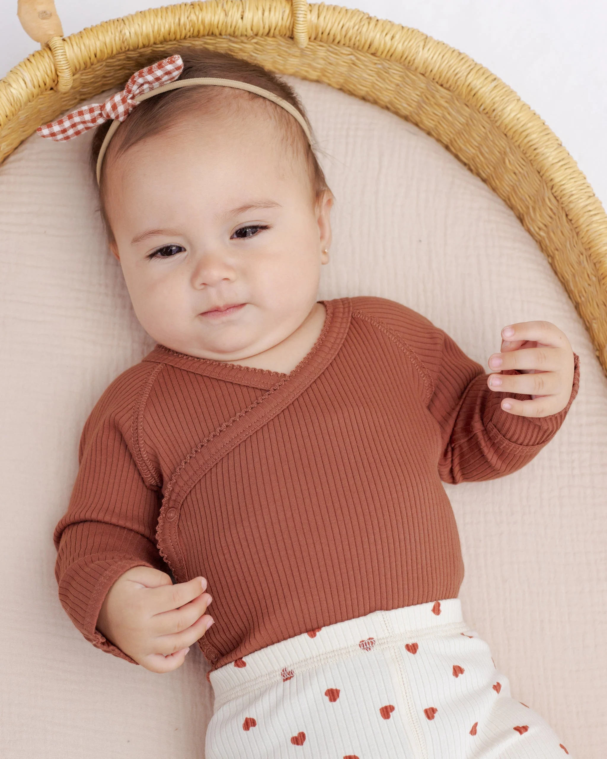 Little Knot Headband Red Gingham - Image 3