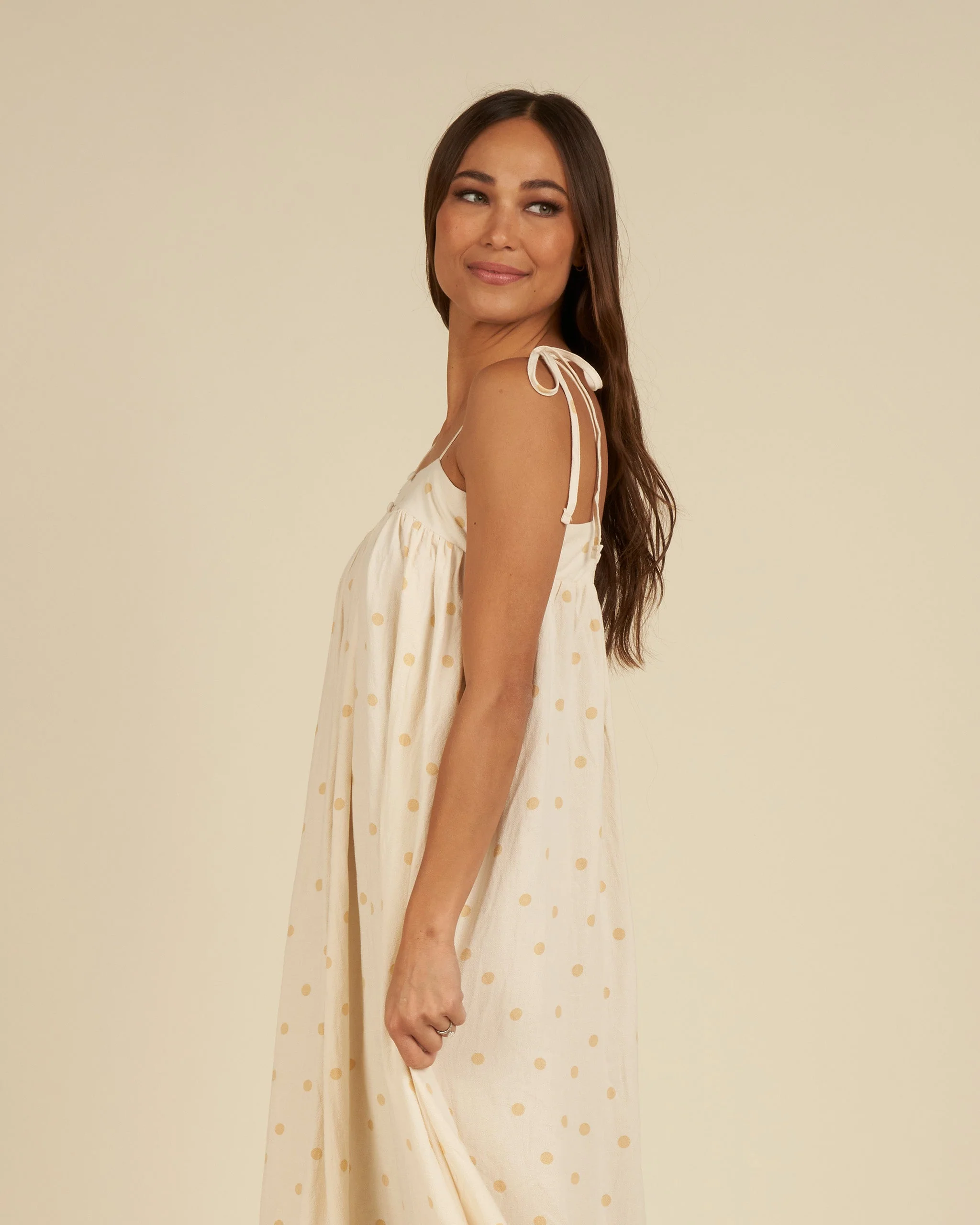 Malea Dress | Yellow Polka Dot - Image 3