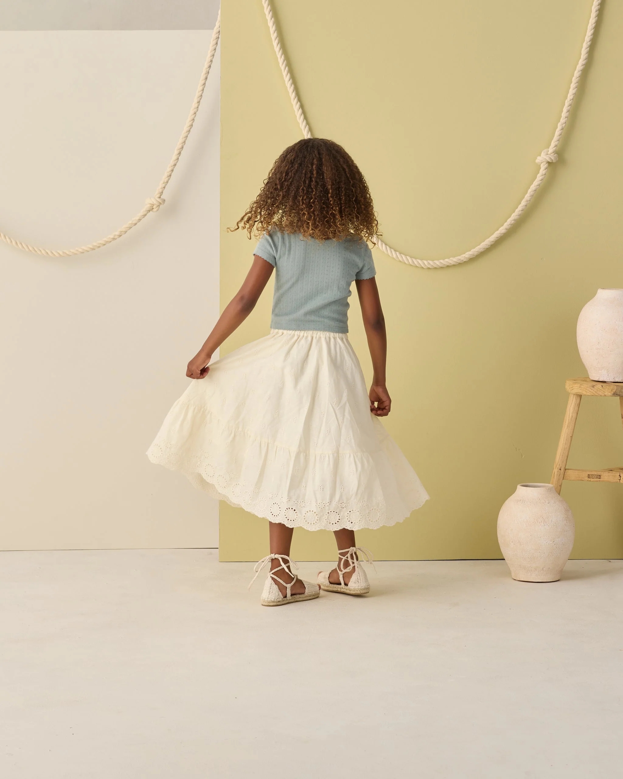 Rose Maxi Skirt Ivory - Image 3