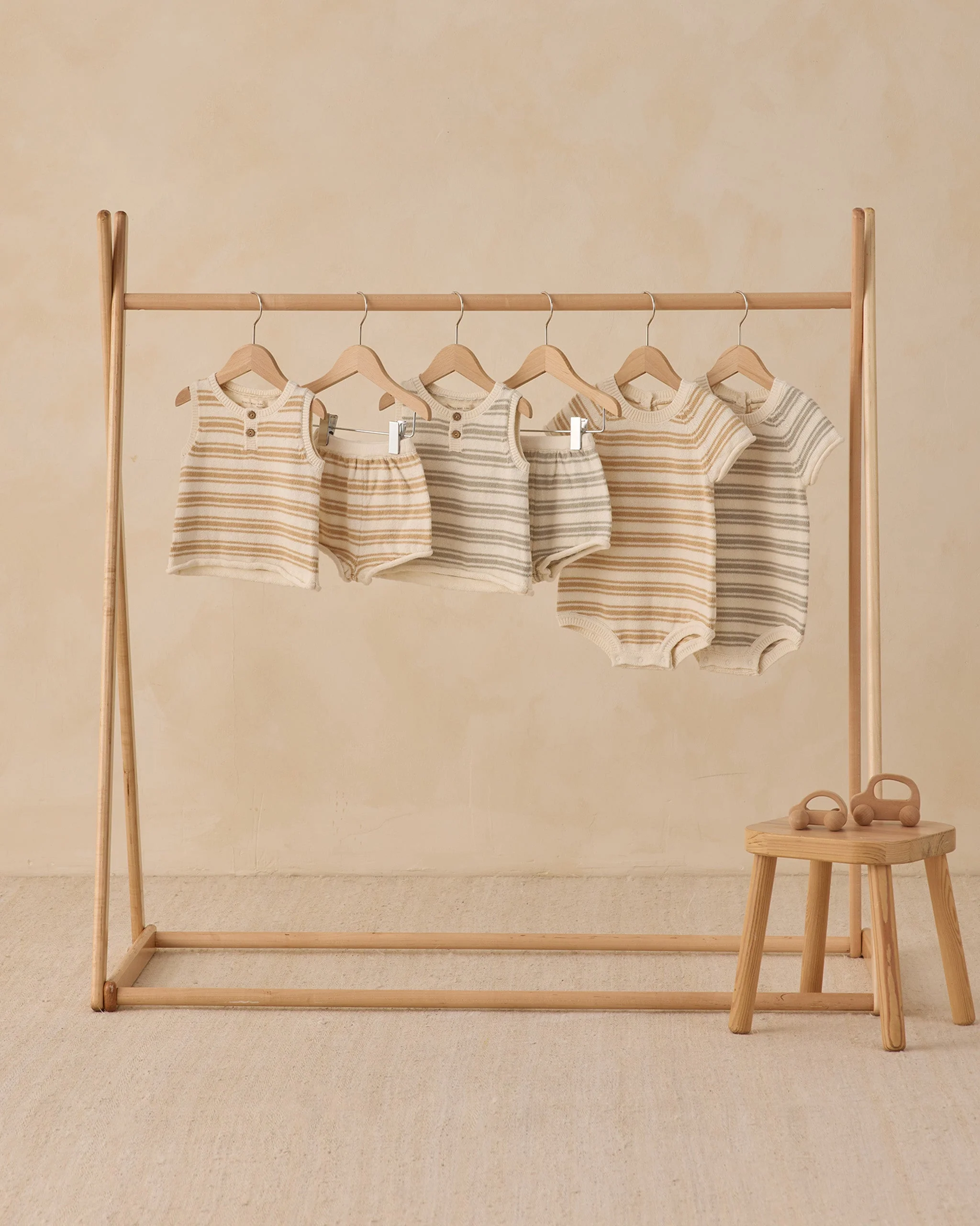 Rowan Romper Butterscotch Stripe - Image 4