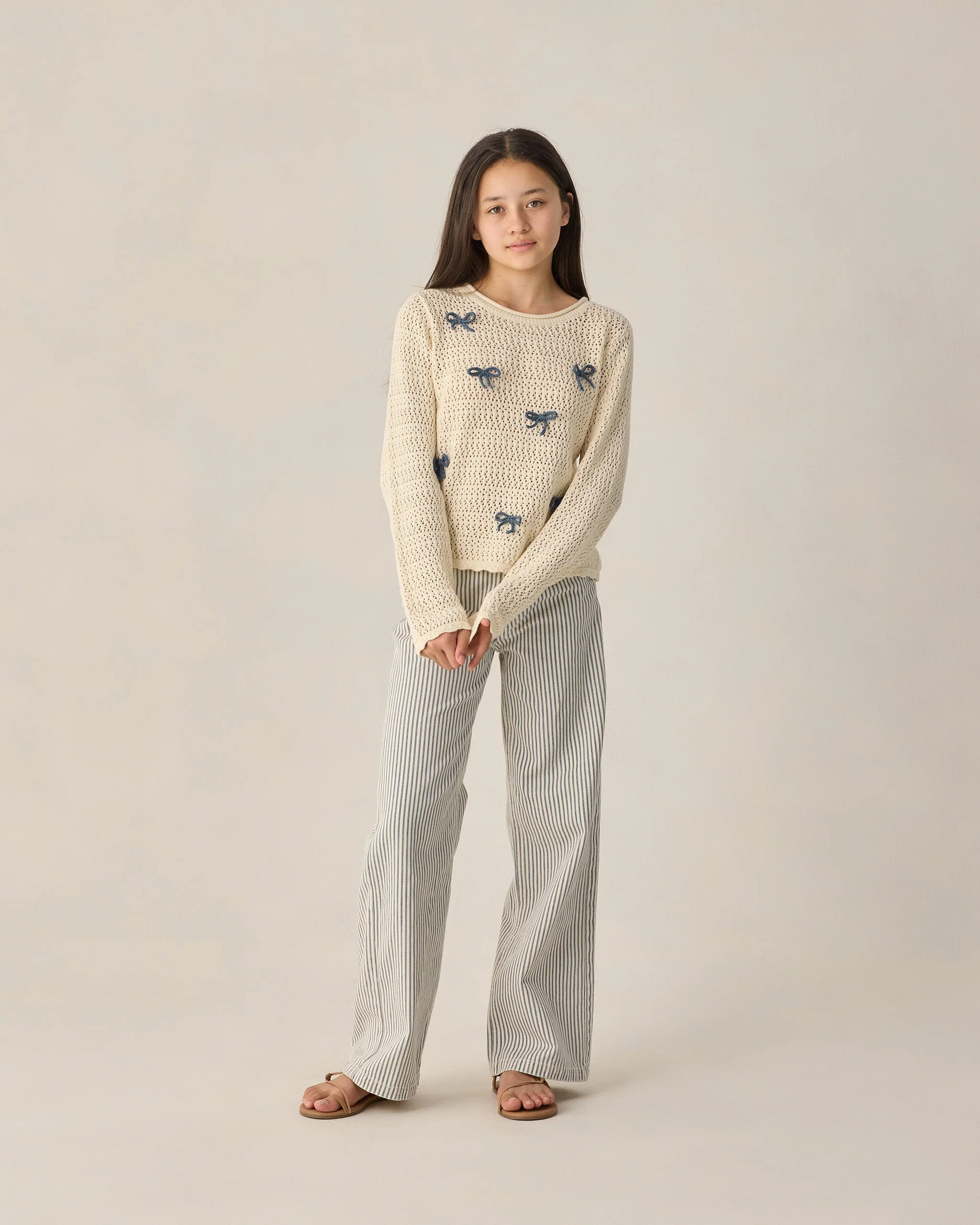 Teen Baggy Wide Leg Pant Railroad Stripe - Image 6
