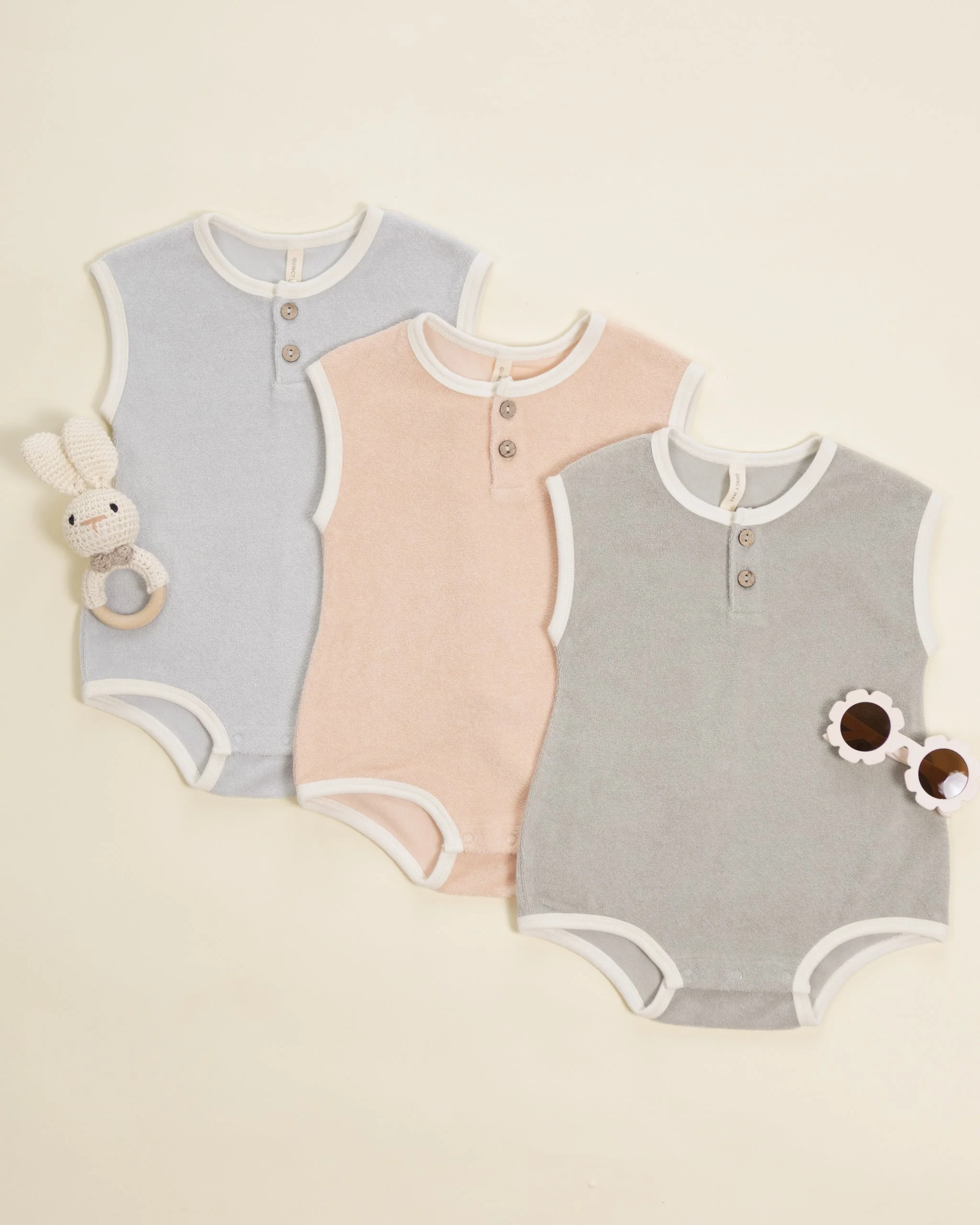 Terry Cloth Romper Melon - Image 5