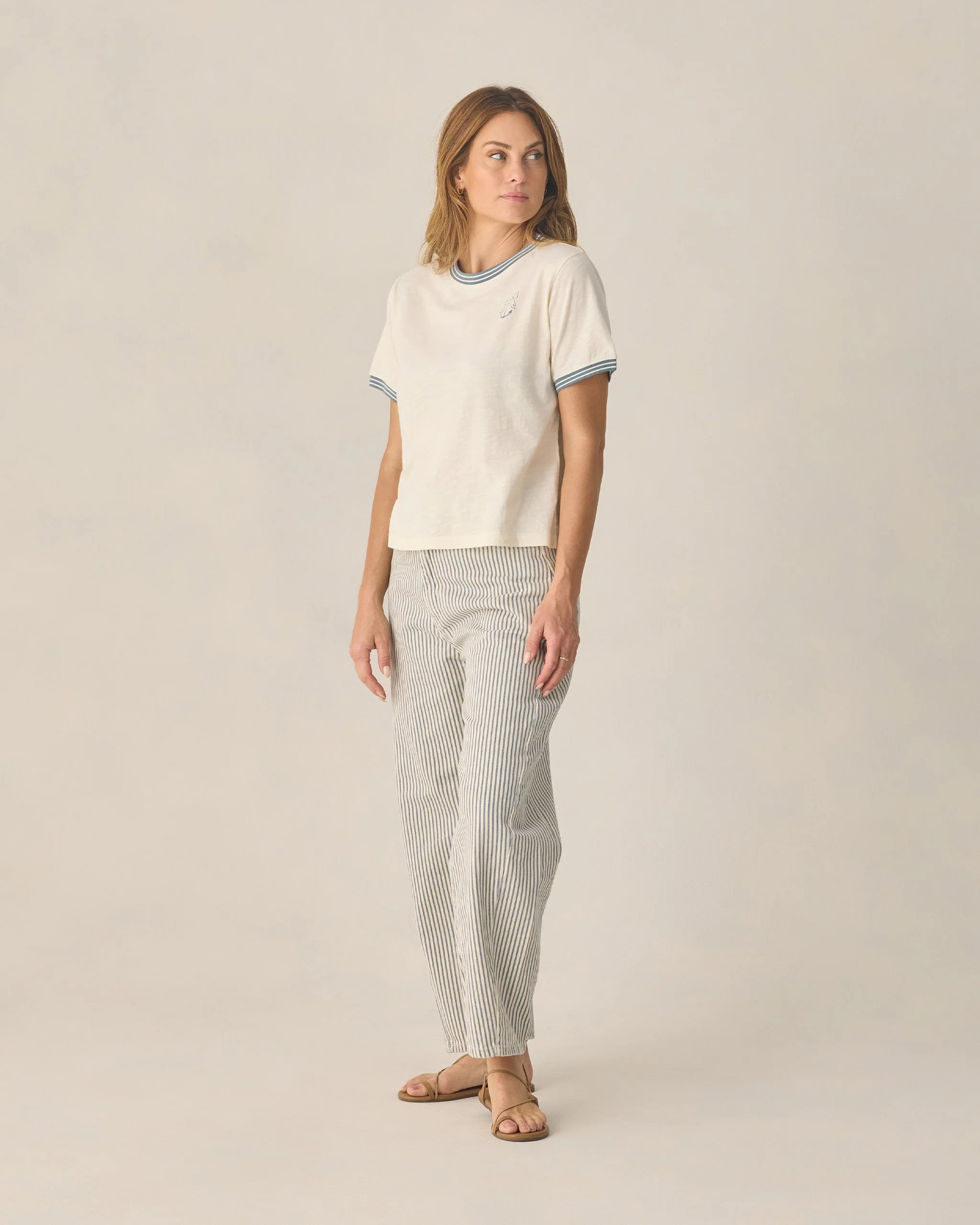 Women's Ringer Tee Anchor Bow - Image 4